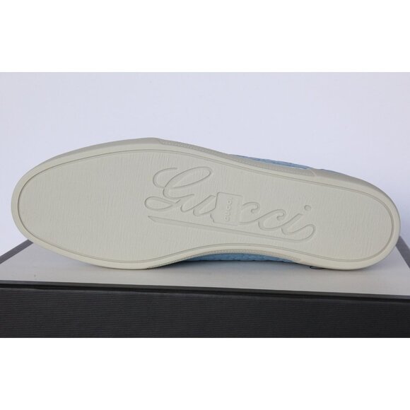 GUCCI SNEAKERS SHOES LEATHER MINERAL BLUE GUCCISSIMA HI-TOP sz 38.5G / 8.5 - Picture 10 of 10